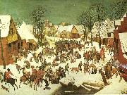 Pieter Bruegel barnamorden i betlehem. France oil painting artist